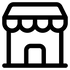 Black icon of a retail store.
